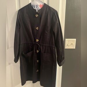 Tuckernuck | NEW Black Crosby Long Sleeve Button Everyday Mini Dress Size M